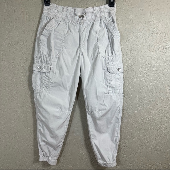 Calvin Klein Womens S Performance Gray Cargo Jogger Elastic Leg Pants Casual EUC - Picture 1 of 6
